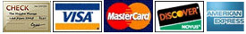 Payments Available with Check or Accepted Credit Card: Mastercard, Visa, Discover, American Express