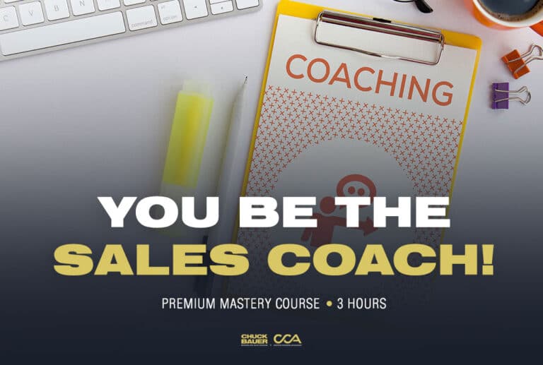 You Be The Sales Coach